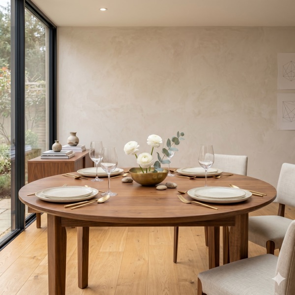 Table ronde bois 180cm